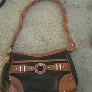 Brown and Black Rosetti Purse